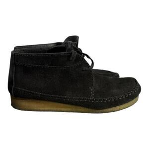 Clarks Originals Wallabee Boot Men’s 9 Black Suede Leather Crepe Sole Moccasin